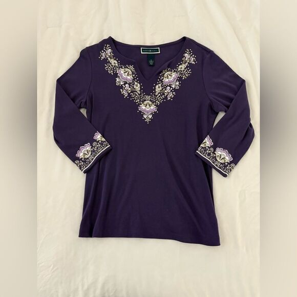 Karen Scott 3/4 Sleeve Blouse - Picture 5 of 5